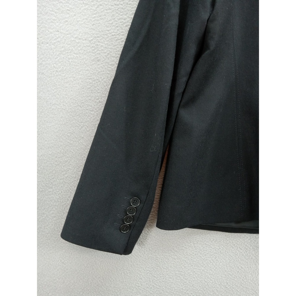 Talbots Blazer Jacket Womens 16P Double Breasted Black Wool Blend Professional - Picture 4 of 10